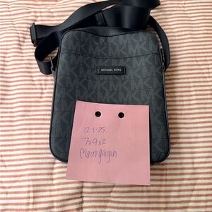 Michael Kors Gray Monogram Messenger Bag